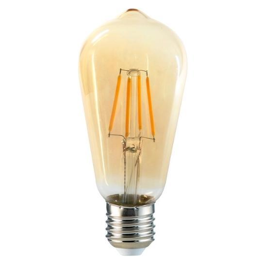 Ampolleta LED ST58 Yellow Glass E27 6W Vintage